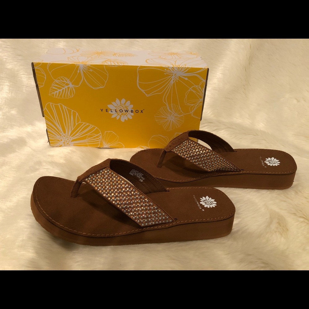 Yellow Box Bronze Flip-Flops - Picture 3 of 5